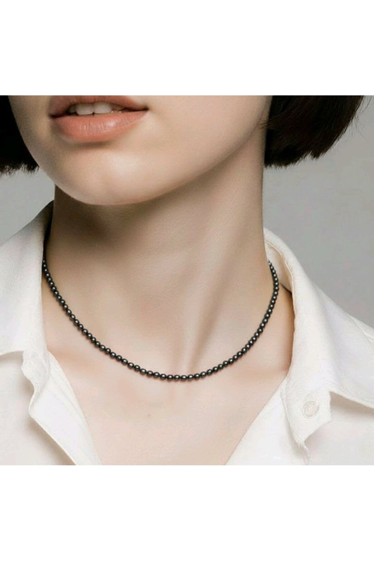 Doğal siyah inci kolye, minimalist zerafetin siyah incisi