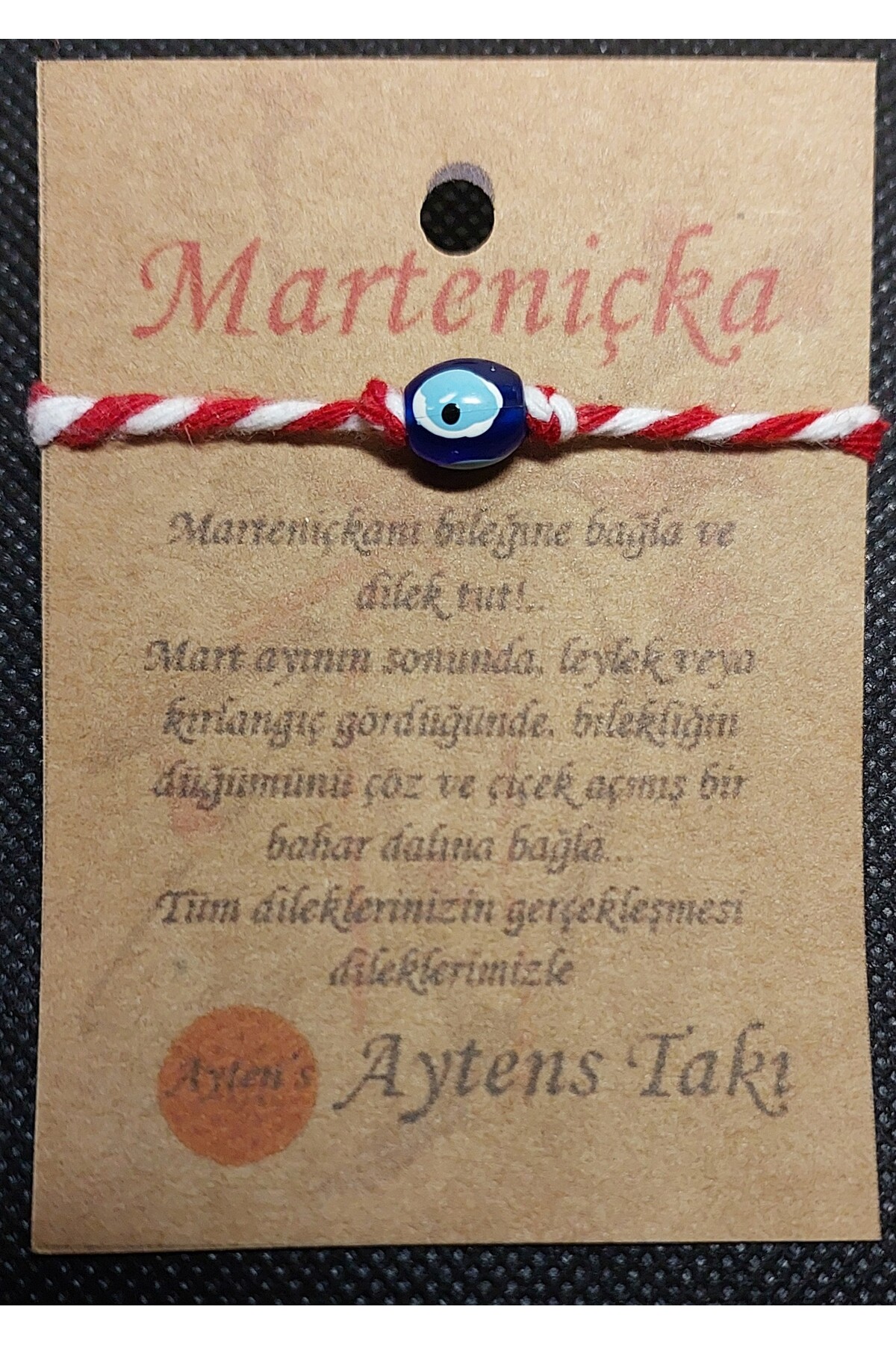 Marteniçka dilek şans bilekliği  nazar boncuklu