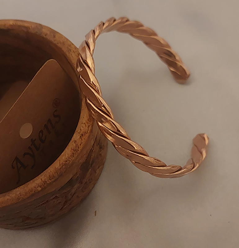Bakır Örgü Desenli Bileklik - El Yapımı, Şık ve Sağlıklı SADECE BİLEKLİK 15 cm