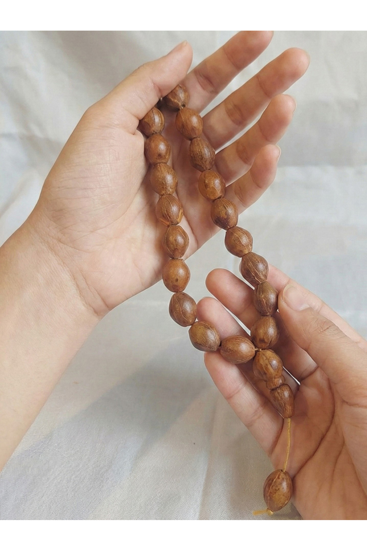 Tornalanmış Andız 17'li Efe Tesbih - 13mm İşlemeli Doğal Çekirdek (15 cm)