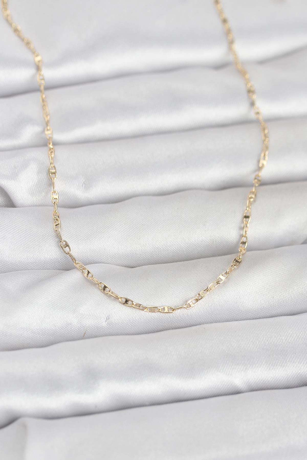 CM 14K Gold Renk Gemici Zincir Model 60 cm Kadın Kolye